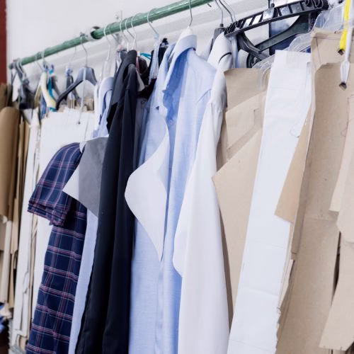 Finished apparel ready for packaging at Ege Denim Tekstil